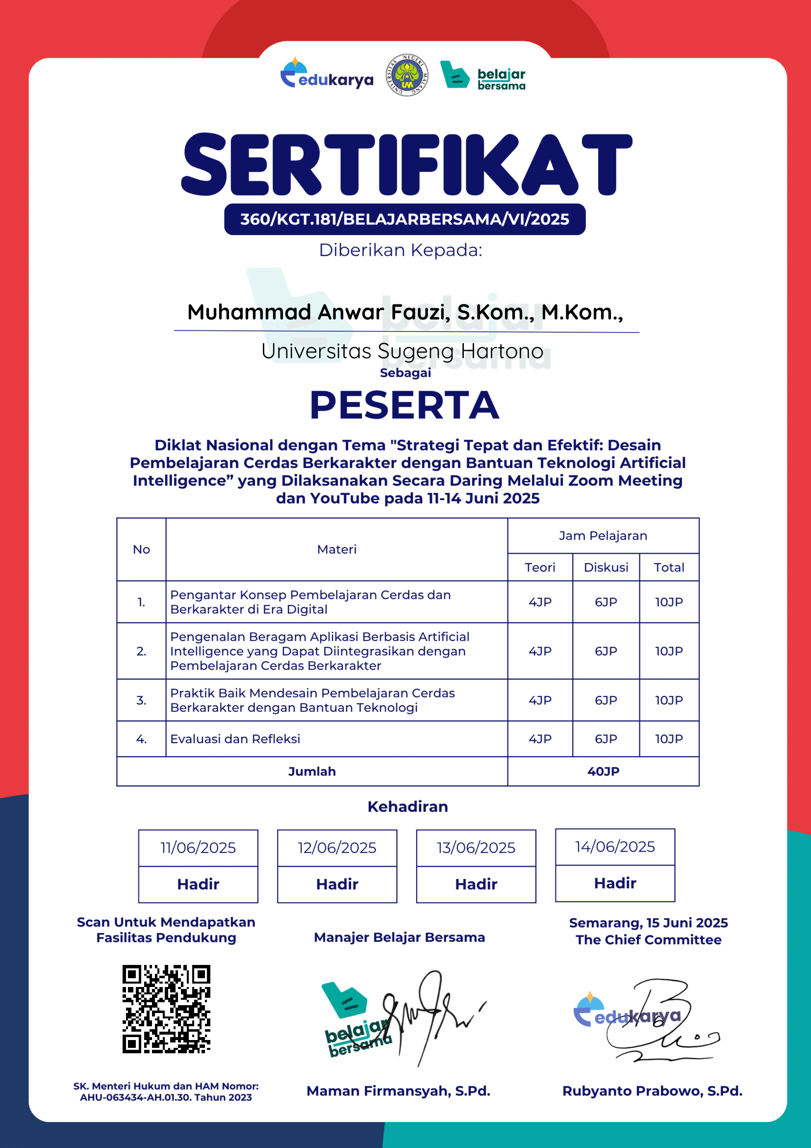 Mengasah Kemampuan di Era Digital: Ikuti Diklat Strategi Pembelajaran Cerdas dengan AI